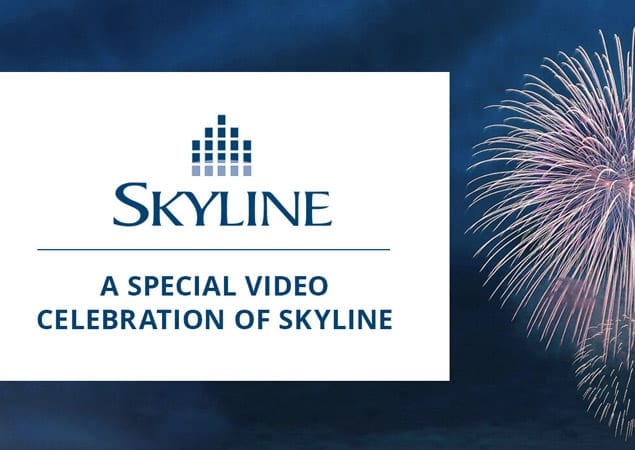 Logo with Fireworks Background