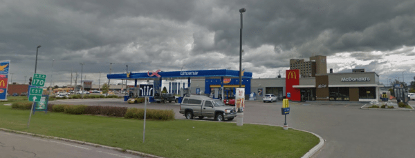 McDonald's restaurant with an Ultramar gas station