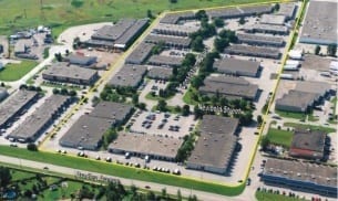 Sky view of the Newbold Business Park