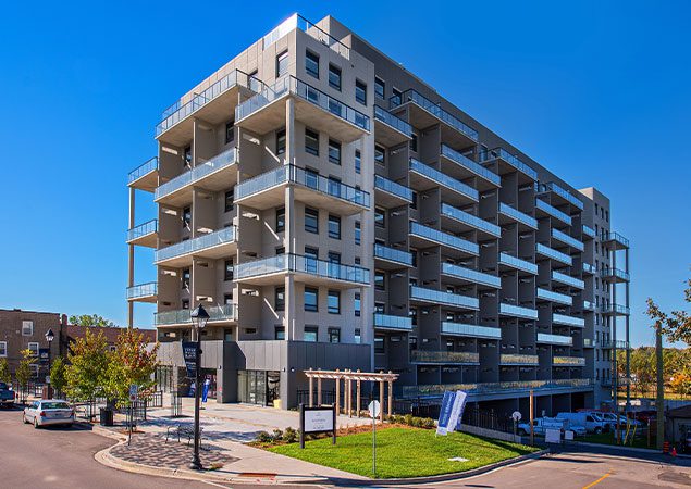 An apartment building in Cambridge, Ontario